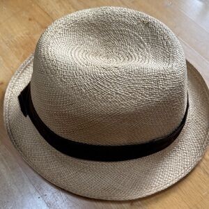 Vintage straw fedora hat for adults or children 60s?